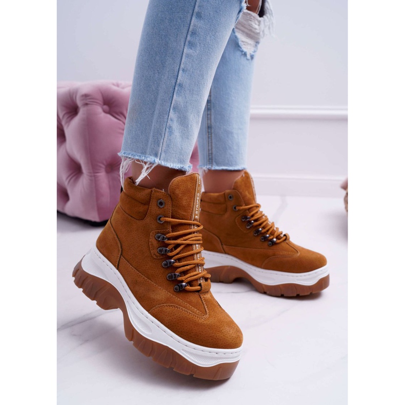 SEA Vaelluskengät Naisten Trappers Camel Greem ruskea 1