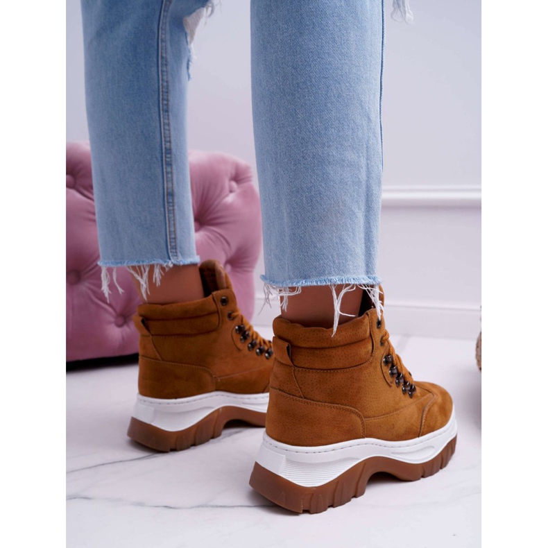 SEA Vaelluskengät Naisten Trappers Camel Greem ruskea 2