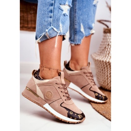 Naisten urheilukengät Beige Golden Clementine Elements ruskea kultainen 1