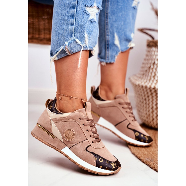 Naisten urheilukengät Beige Golden Clementine Elements ruskea kultainen 1