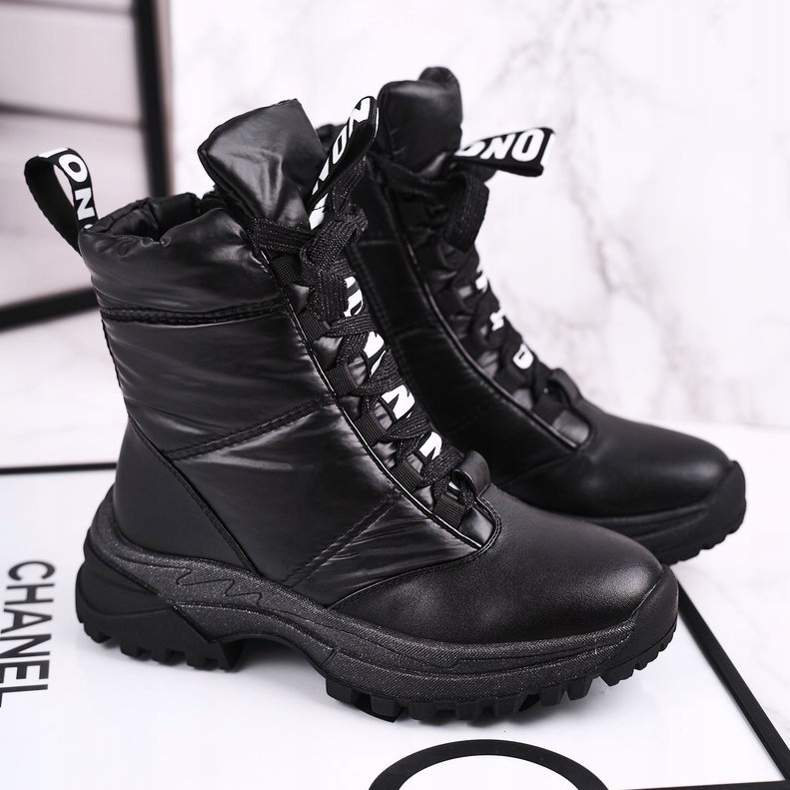 Apawwa Lasten turkiseristetyt lumisaappaat, mustat Grantes 2