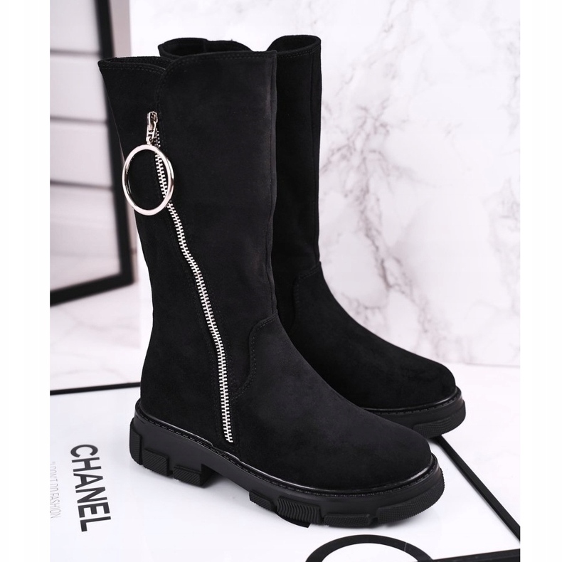 Apawwa Lasten korkokengät mokka lämmitetty musta Norabel 2