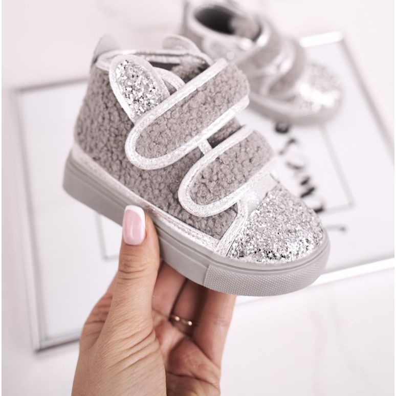 FRROCK Lasten lenkkarit High Warm Grey Clifford hopea harmaa 1