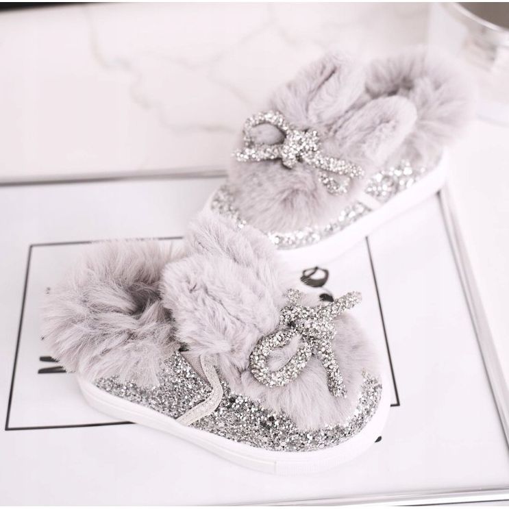 FRROCK Harmaat Mumi Grey Warm Lasten lenkkarit hopea 1