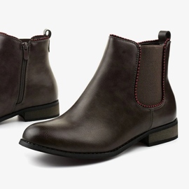 Harmaat litteät Jodhpur-saappaat, joissa on joustava nauha 20Y8031-1 1