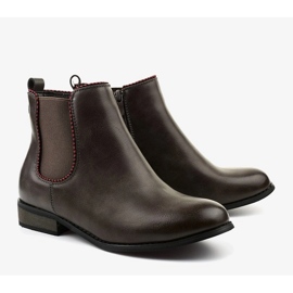 Harmaat litteät Jodhpur-saappaat, joissa on joustava nauha 20Y8031-1 2