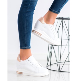 SHELOVET Urheilukengät kiilalla valkoinen kultainen 1