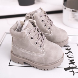 FRROCK Lasten lämpimät trapper -saappaat, harmaa Dexter 1