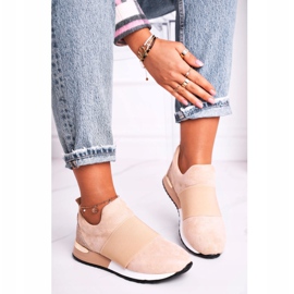 FB2 Naisten urheilukengät Lenkkarit Slip-on Beige Say Something 2