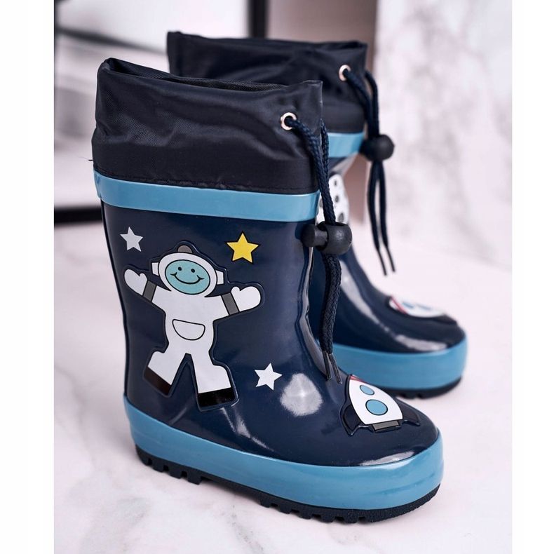 Apawwa Kosmonautti Mordeso Navy Blue galoshes valkoinen laivastonsininen 1