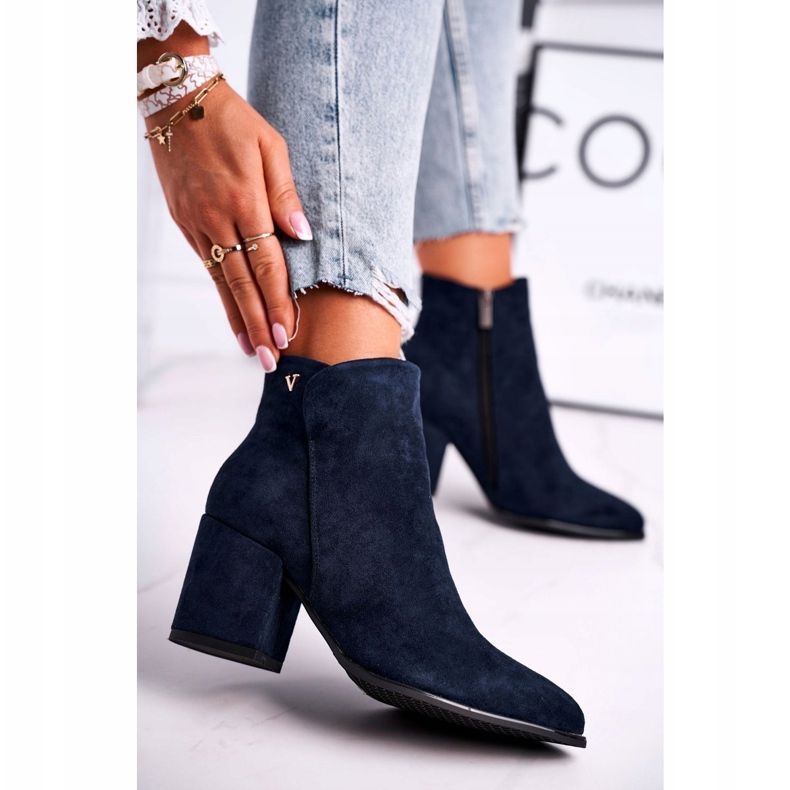 Vinceza Naisten saappaat Lämmin Eco Suede Navy Blue So Good tummansininen 1