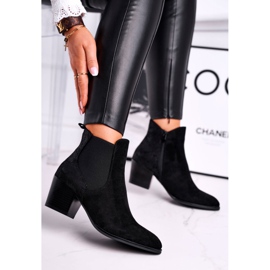 Naisten saappaat korkokenkiä Sergio Leone Suede Black BT613 musta 2