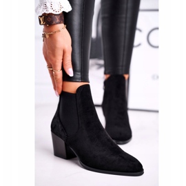 Naisten saappaat korkokenkiä Sergio Leone Suede Black BT613 musta 1