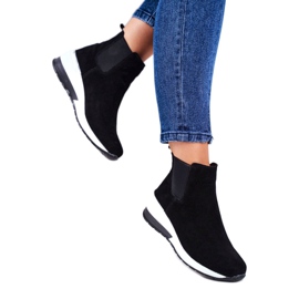 Vinceza Naisten urheilukengät Tennarit Musta Nahka 21-7781 valkoinen 3