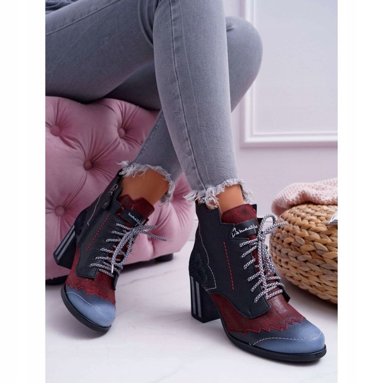 Naisten Maciejka -nahkasaappaat, musta 03190 monivärinen 2