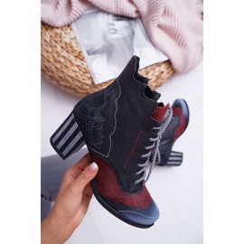 Naisten Maciejka -nahkasaappaat, musta 03190 monivärinen 6