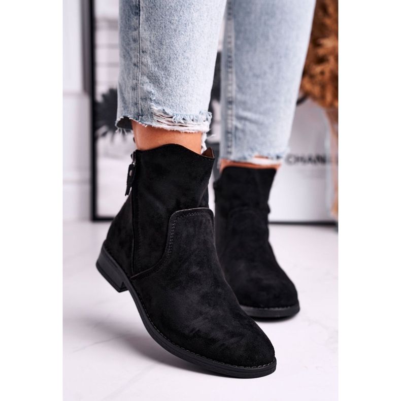 Naisten Cowboy -saappaat Matalakorkoiset Musta Plemmi 1