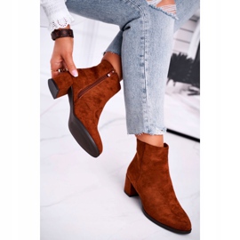 Naisten saappaat Sergio Leone Camel BT528 ruskea 2