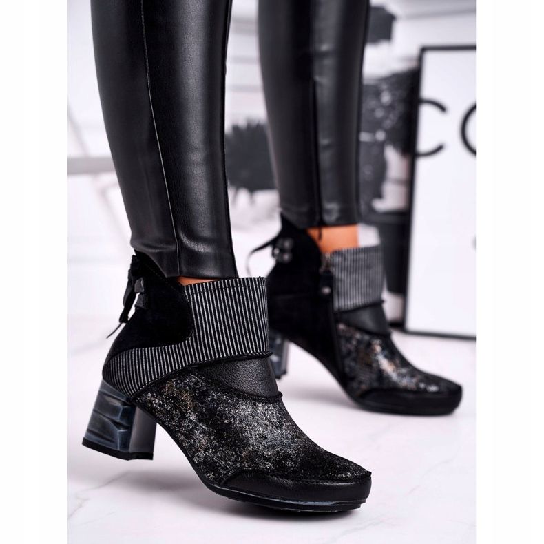 Naisten lämpimät nahkakengät Maciejka laivastonsininen 03790-20 1