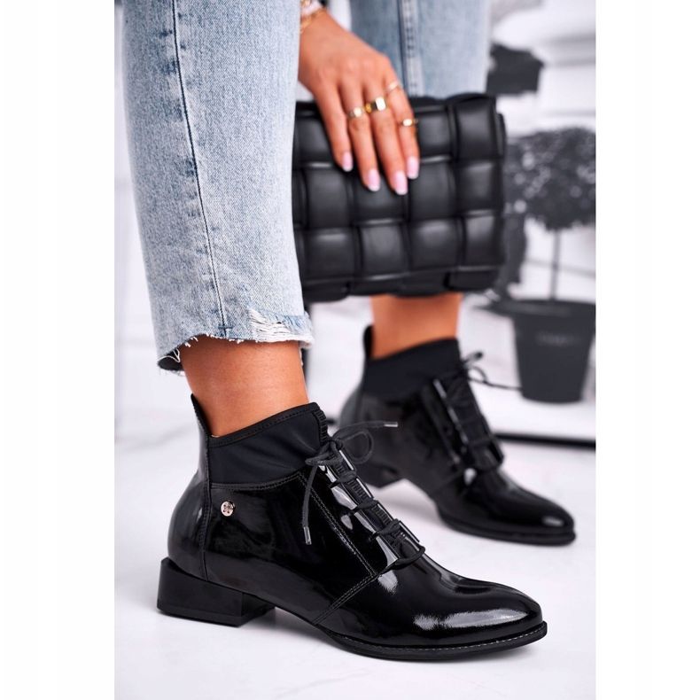 Naisten saappaat Nahka Maciejka Musta 04744-01 1