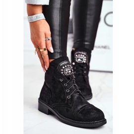 Naisten lämpimät saappaat Suede Crystals Black Hondus musta 1