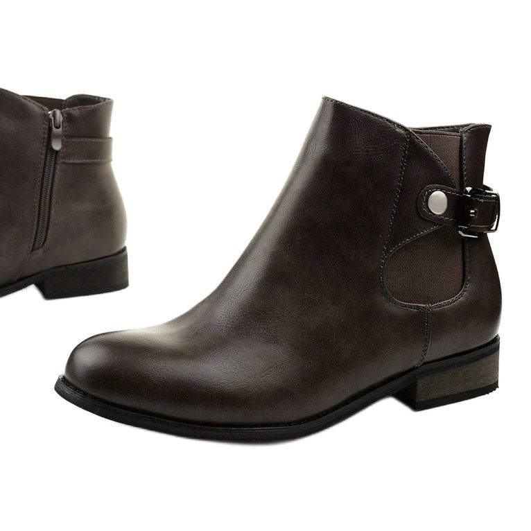 Harmaat litteät nilkkurit, joissa kuminauha ja vetoketju 20Y8035-1 1