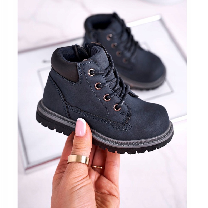 Apawwa Lasten poikien vaelluskengät tummansininen Moa laivastonsininen 2