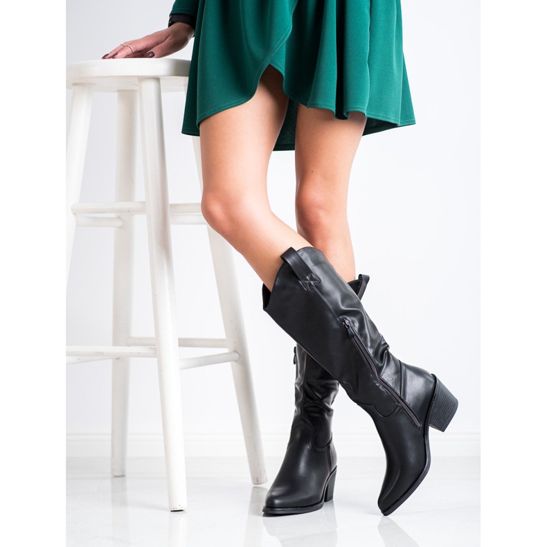 SHELOVET Mustat cowboy -saappaat 1