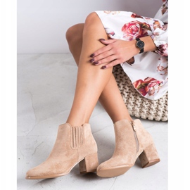 Bella Paris Lyhyet mokkanahkakengät beige 1