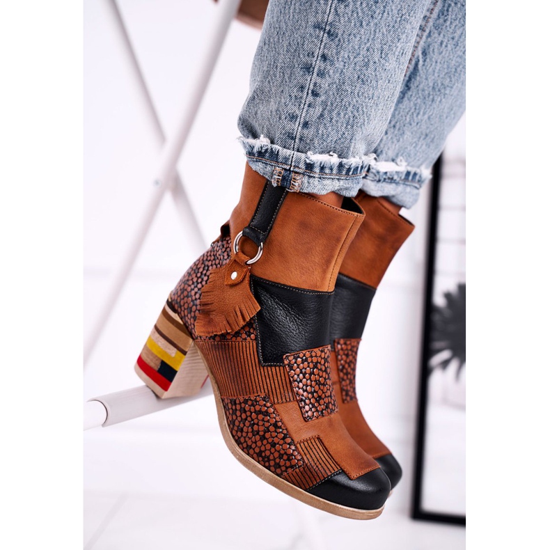 Naisten nahkakengät Maciejka Rude 04635-29 ruskea monivärinen 2