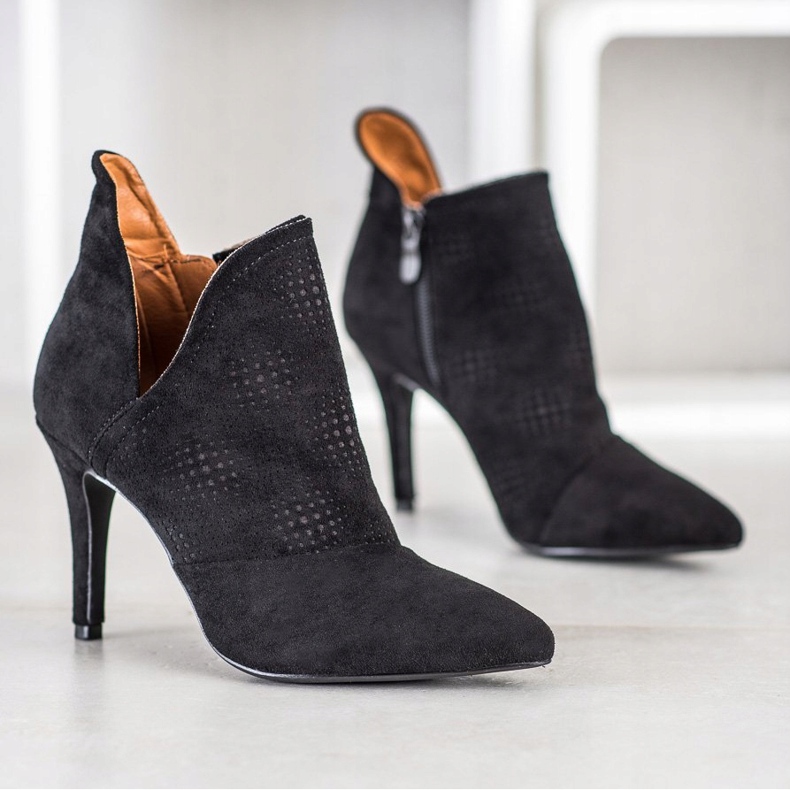 Bella Paris Tyylikkäät kengät korkealla korolla musta 1