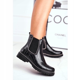 Naisten saapikkaat Chelsea -saappaat Lämmin musta Elvina 2