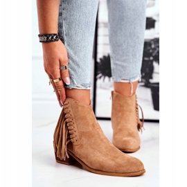 Naisten saappaat korkokengillä, rypytetyt cowboy -saappaat Khaki Mirage 1