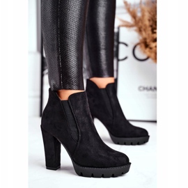 Naisten saappaat liukuvat kantapäällä Eco-Suede Black Berry musta 1