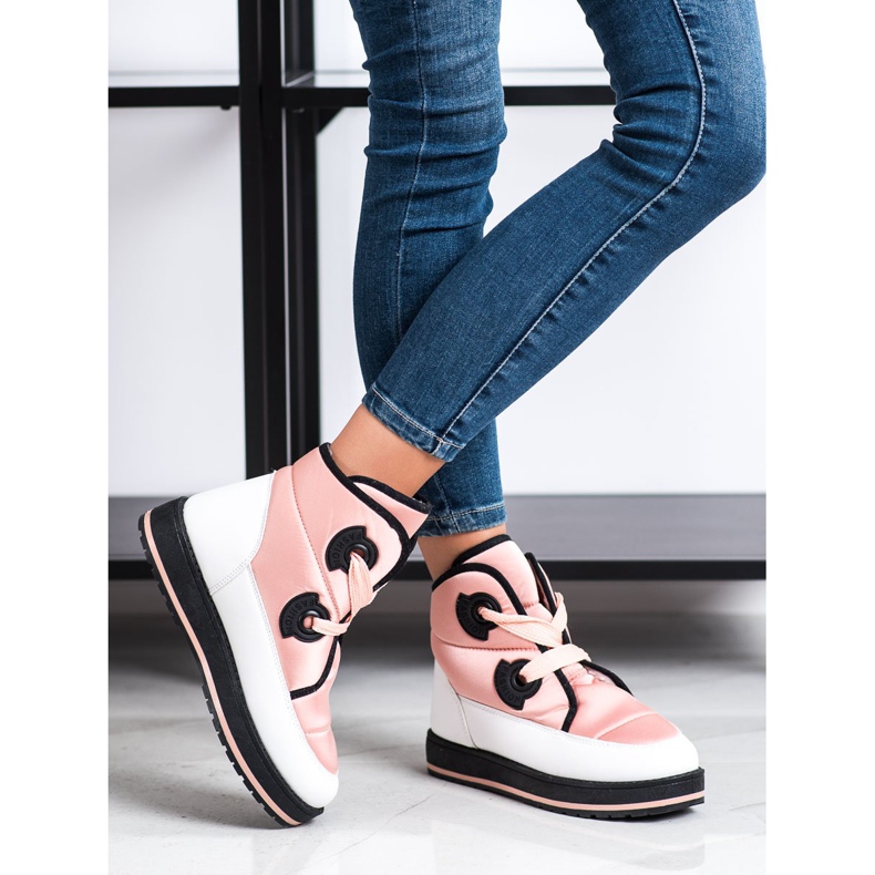 SHELOVET Muodikkaat lumisaappaat vaaleanpunainen 1