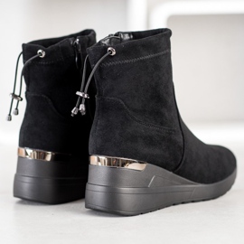 Camo Suede Wedge saappaat musta 1