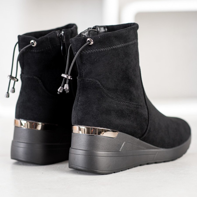 Camo Suede Wedge saappaat musta 1