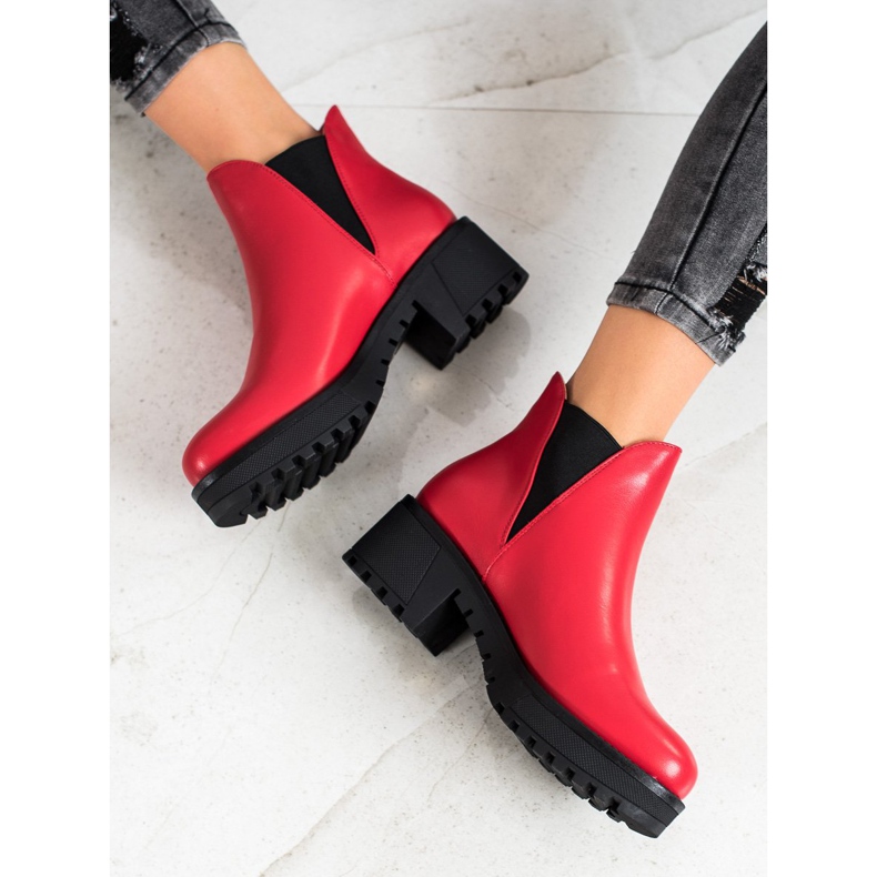 Super Mode Eko-nahkasaappaat punainen 1