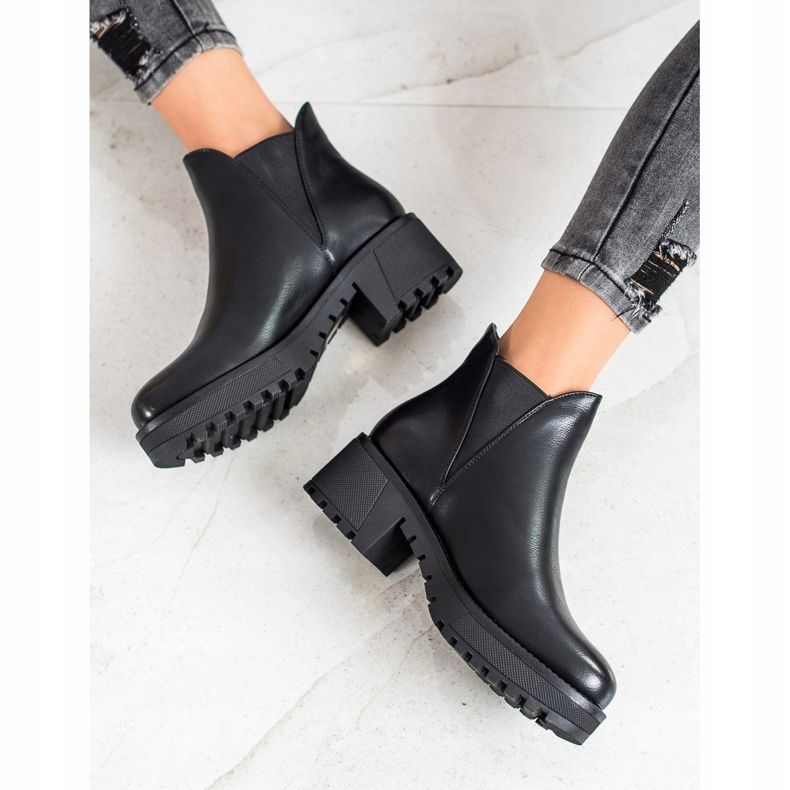 Super Mode Eko-nahkasaappaat musta 2