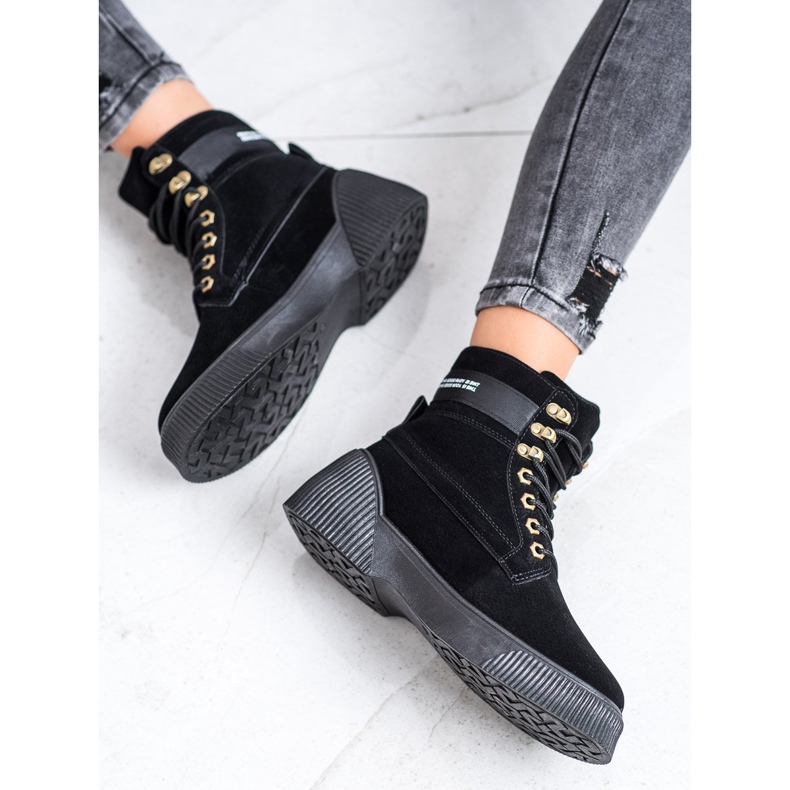 Weide Muodikkaat sidotut nilkkurit musta 2 Weide Muodikkaat sidotut nilkkurit musta 2