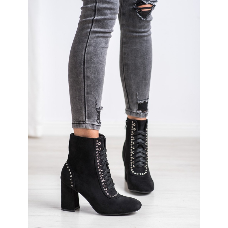 SHELOVET Sidotut saapikkaat postissa musta 2