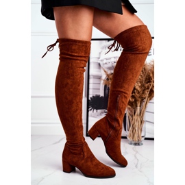 Naisten saappaat Sergio Leone lycra camel KZ281 ruskea monivärinen 2