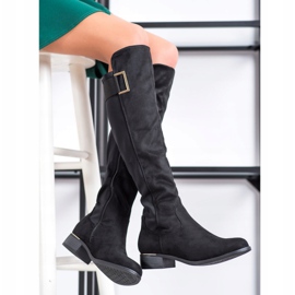 Evento Saappaat koristeellisella vyöllä musta 1