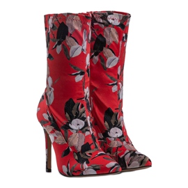 Punaiset nilkkurit, joissa on Santana -sukka punainen 1