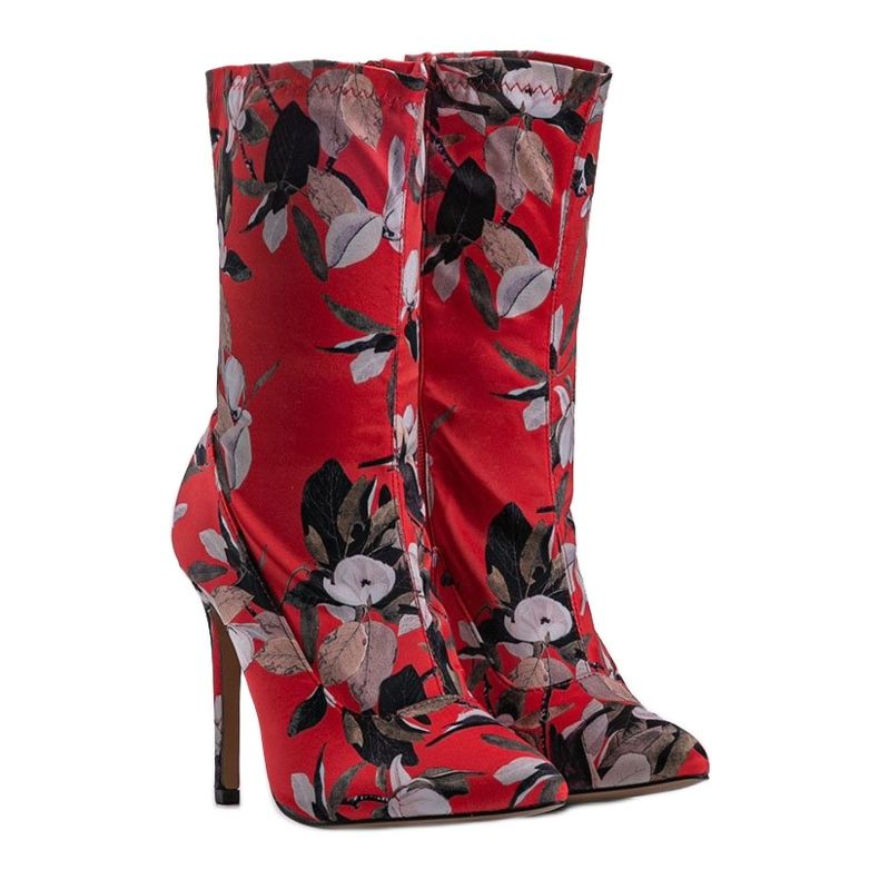 Punaiset nilkkurit, joissa on Santana -sukka punainen 1