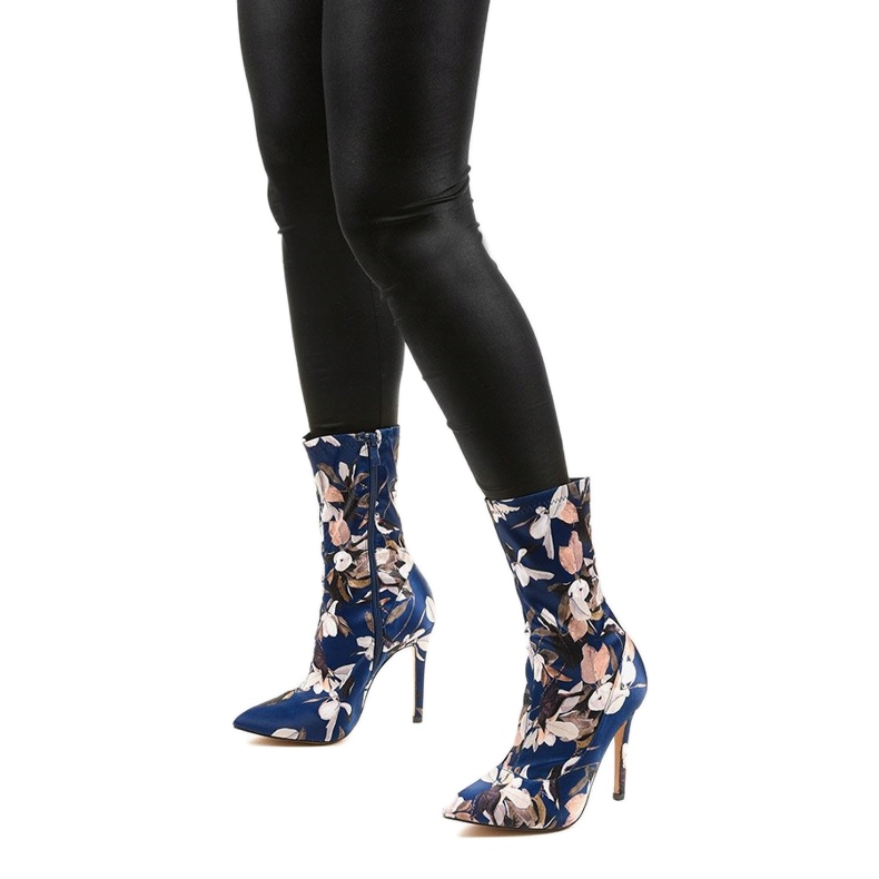 Tummansiniset nilkkurit, joissa on Santana -sukka laivastonsininen monivärinen 1