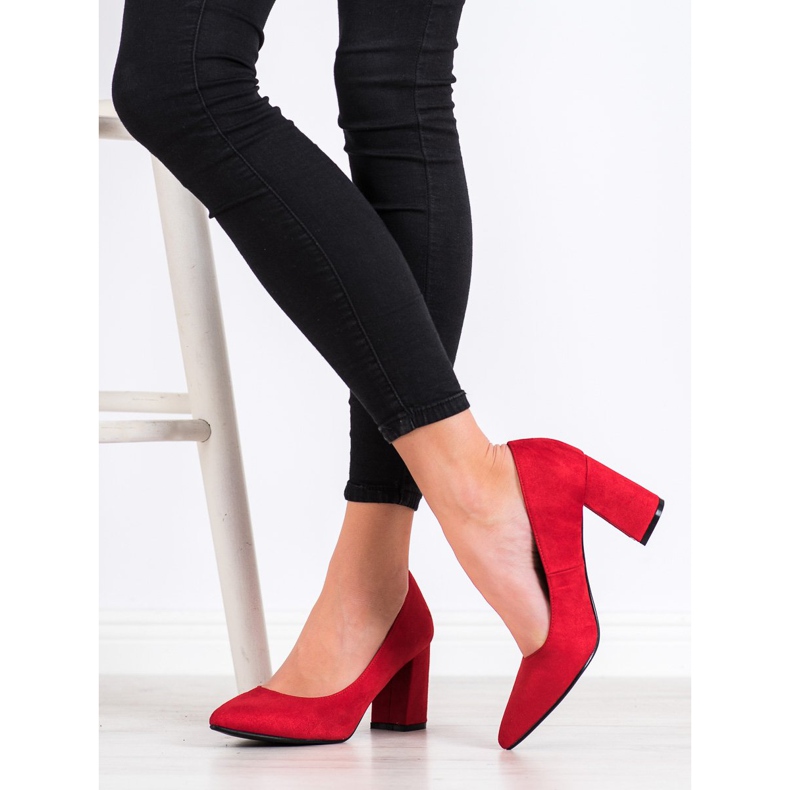 SHELOVET Klassiset mokkanahkat punainen 1