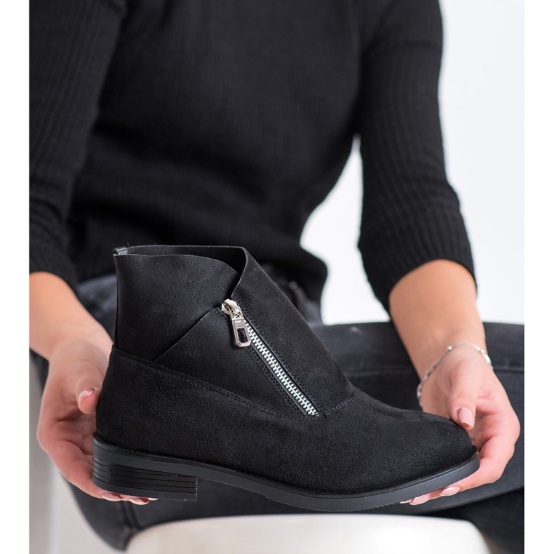 Gogo Muodikkaat saappaat vetoketjulla musta 2