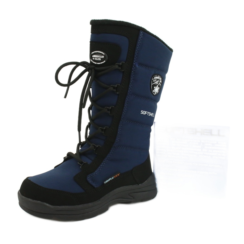 American Club Amerikkalaiset softshell -saappaat, joissa SN12 / 20 navy -kalvo musta tummansininen 5