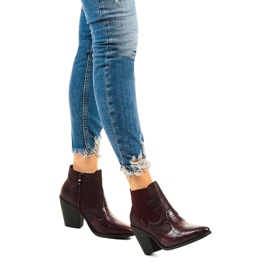 Maroon -saappaat Harriet -cowboy -saappaiden postissa punainen 1